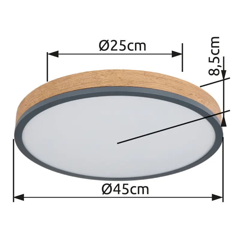 Stropné svietidlo Globo 416080WWD2R  LED 24W 1800lm 3000K 1800lm